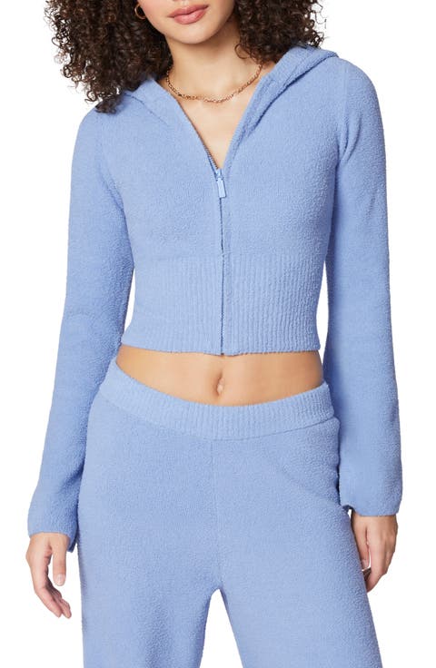 Cozy Crop Zip Sweater Hoodie