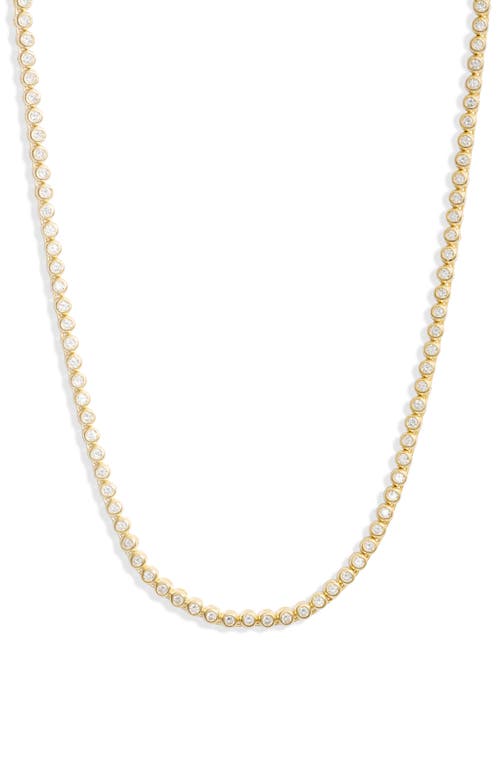 Classic Round Choker Necklace in Gold/White