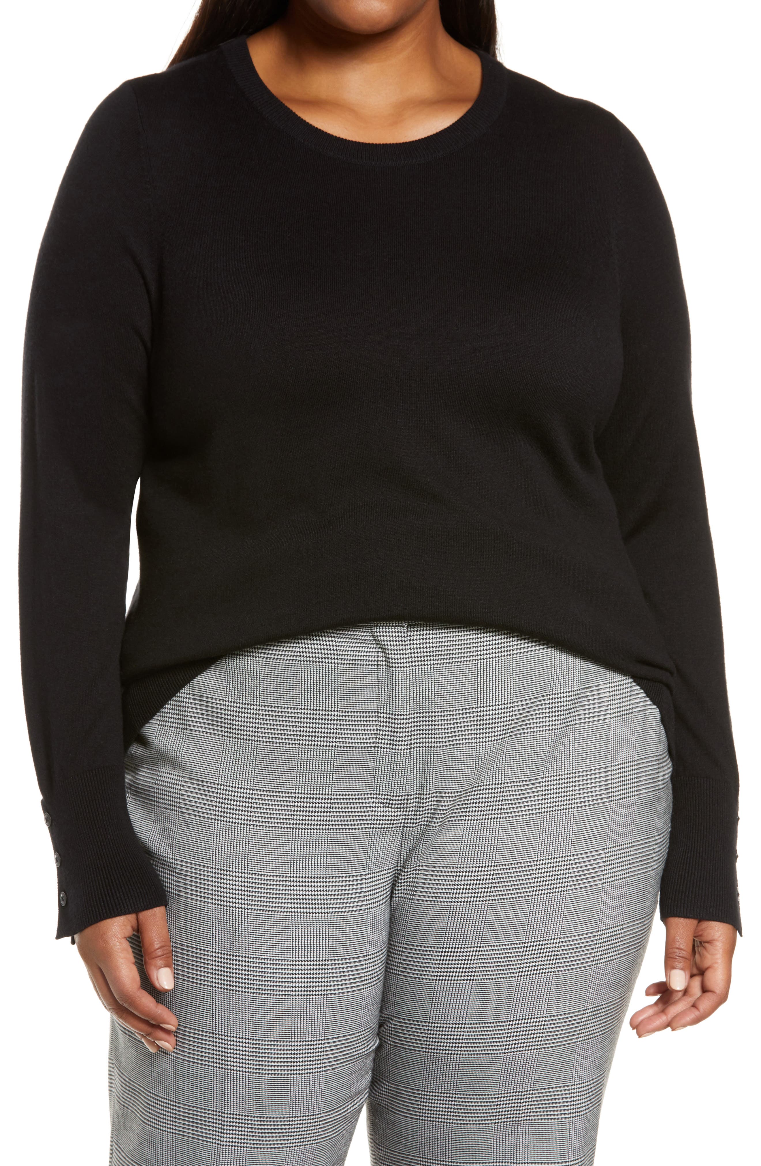 plus size round neck sweaters