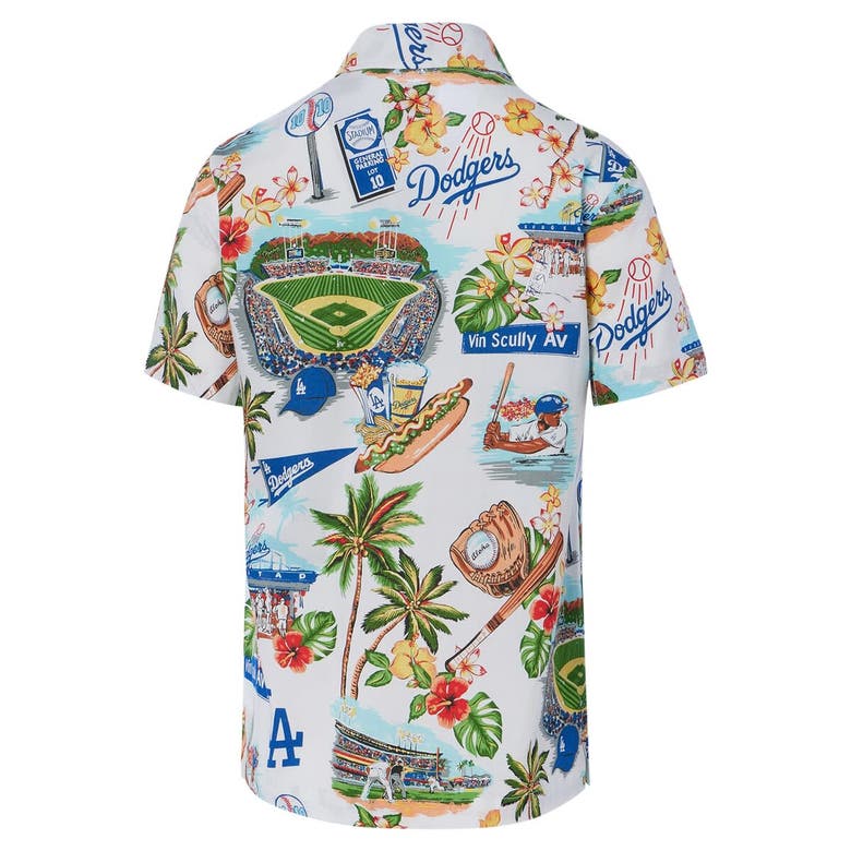 Shop Reyn Spooner White Los Angeles Dodgers Scenic Button-up Shirt
