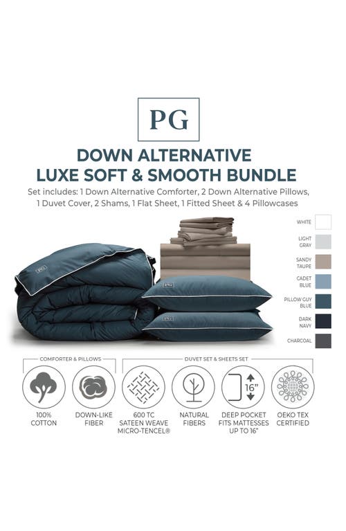 Pillow Guy Soft & Smooth Down-alternative Perfect Bedding Bundle In Sandy Taupe