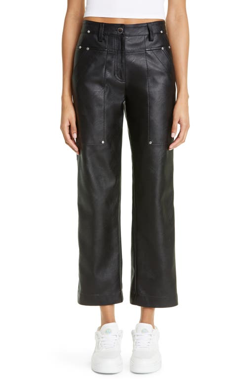 Stella McCartney Alter Mat High Waist Crop Faux Leather Pants in 1000 - Black