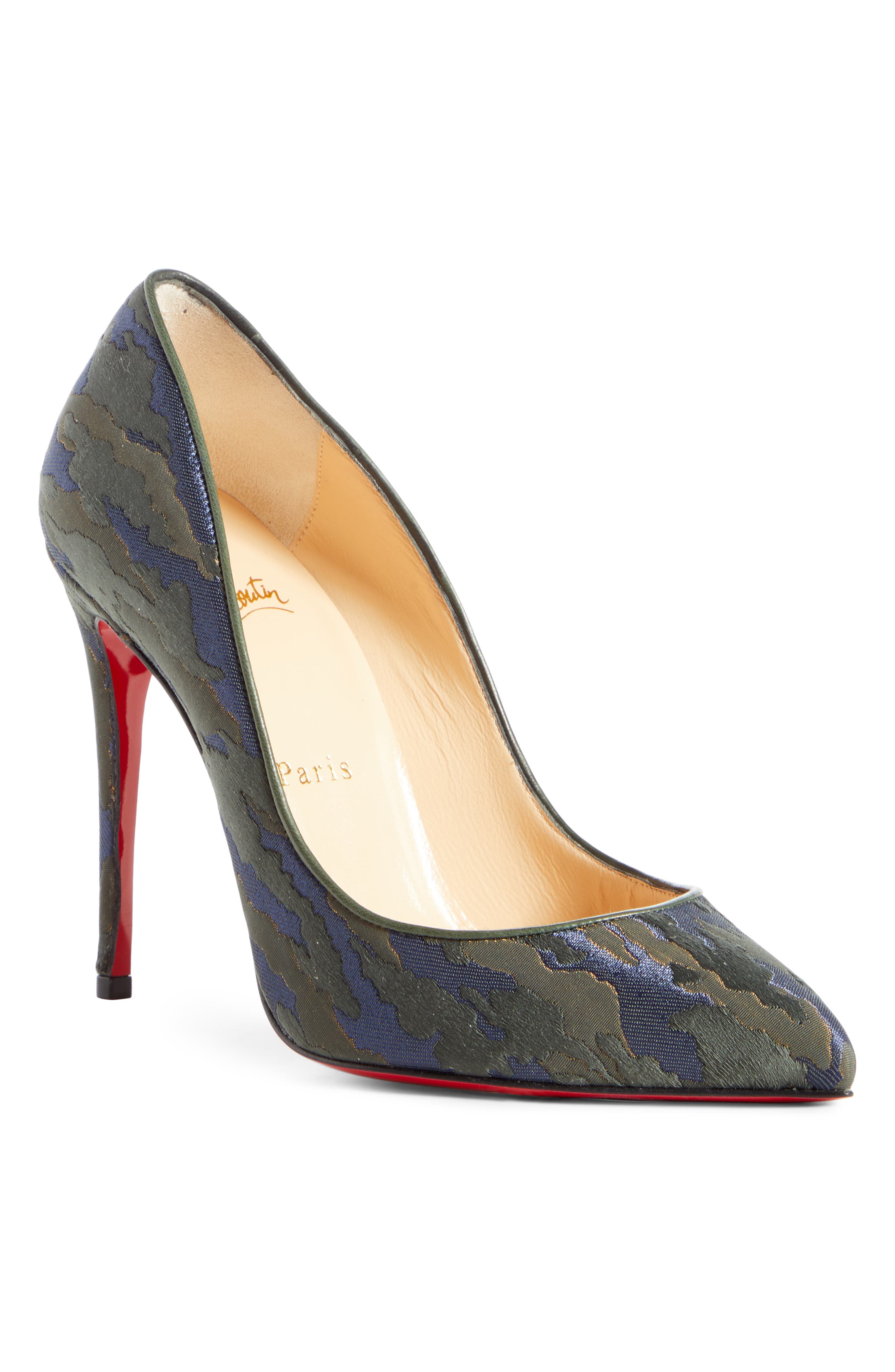 Christian Louboutin Pigalle Follies Camo Pointy Toe Pump, Green