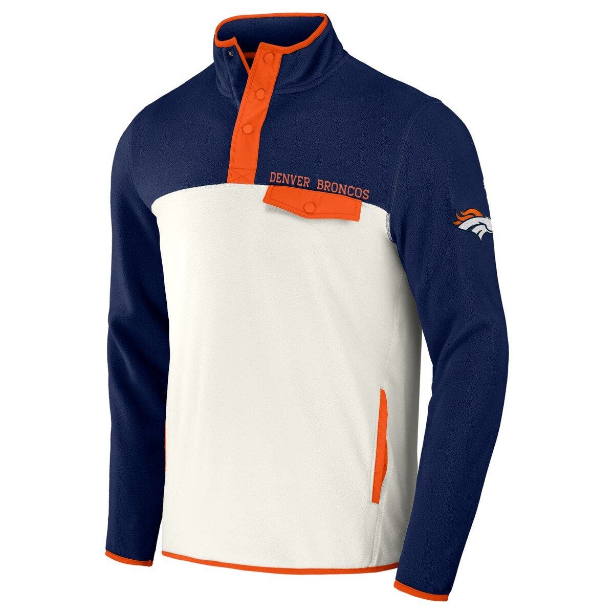 Denver Broncos NFL x Darius Rucker Collection by Fanatics Long Sleeve  Raglan T-Shirt - Cream/Navy