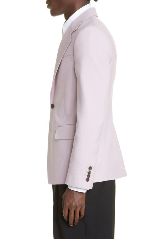 Alexander Mcqueen Wool Serge Single-breasted Jacket In Lilac