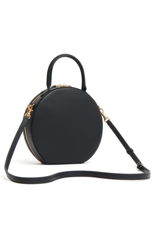 Shop Mansur Gavriel Circle Leather Crossbody Bag In Black