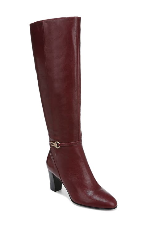 ladies burgundy boots