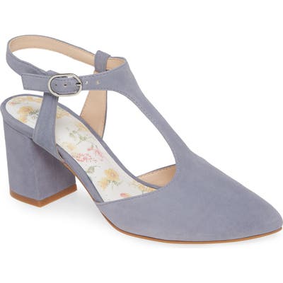 Johnston & Murphy Laina T-Strap Pump- Blue
