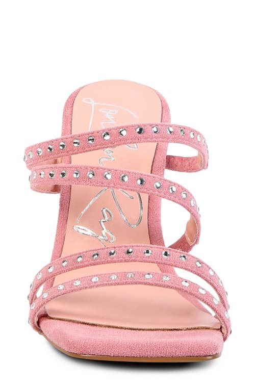 London Rag Face Me Studded Slide Sandal In Pink