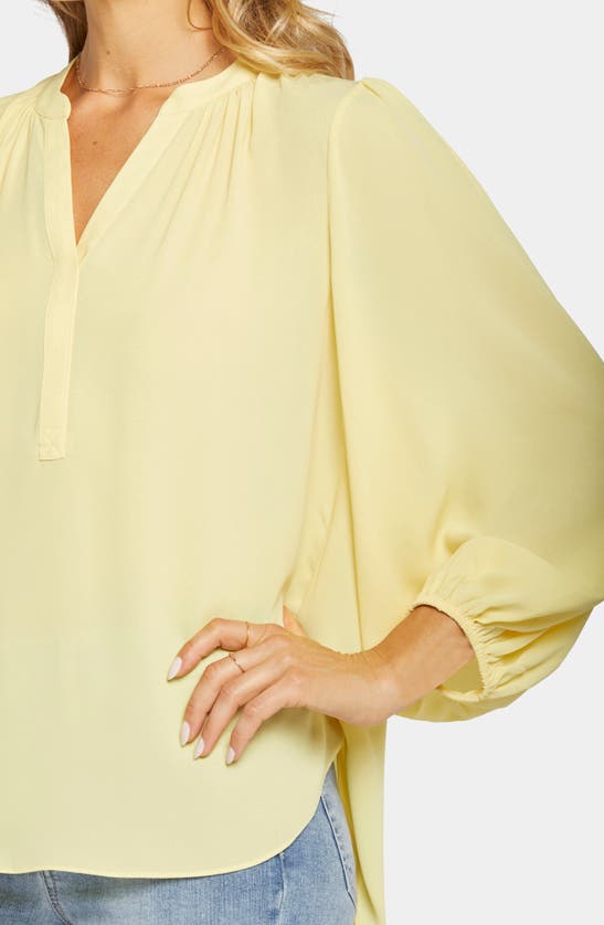Nydj Womens Recycled Polyester Blouse In Mimosa
