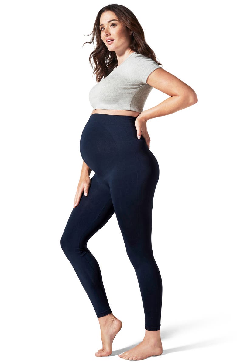JOYSPELS Maternity Leggings Over The Belly with Pockets Non-See-Through  Workout Pregnancy Leggings