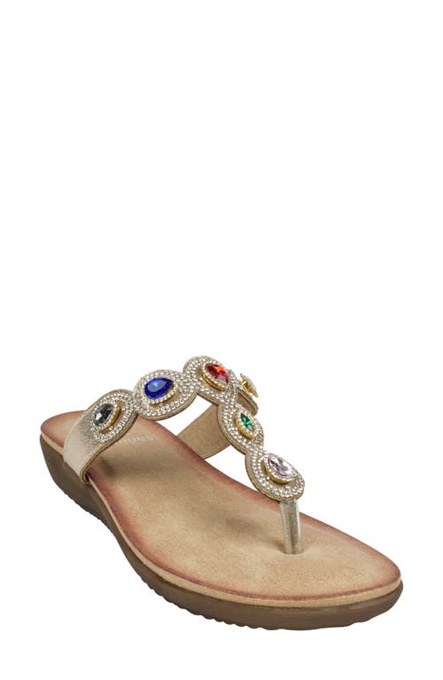 Shop Good Choice New York Zara Flip Flop In Gold