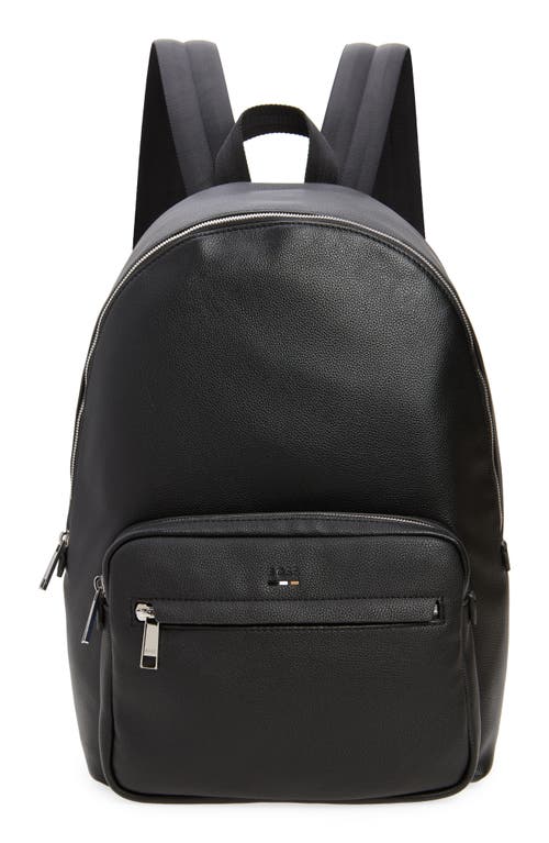 Shop Hugo Ray Faux Leather Backpack In Black