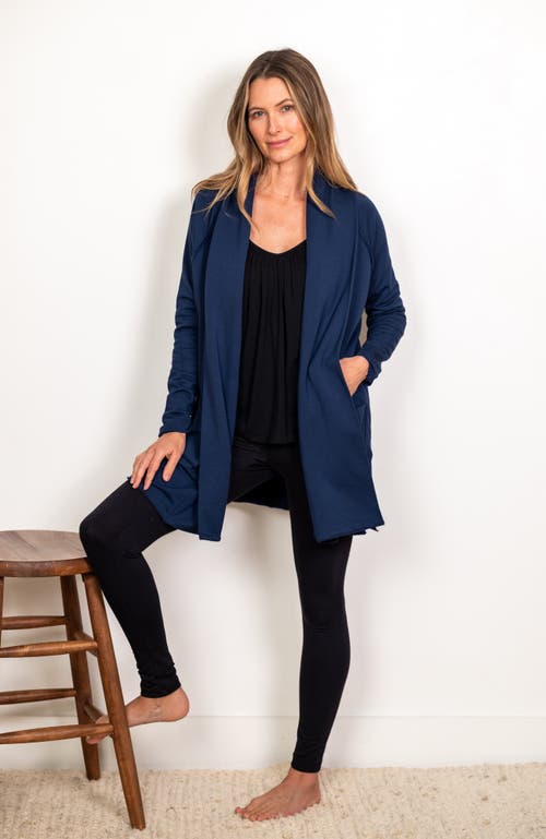 Jjwinks Soho Pocketed Fleece Sweater Jacket In Navy