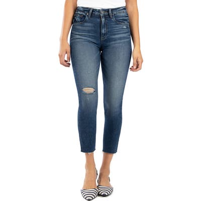 Kut From The Kloth Rachael Ripped Raw Hem Mom Ankle Jeans, Blue