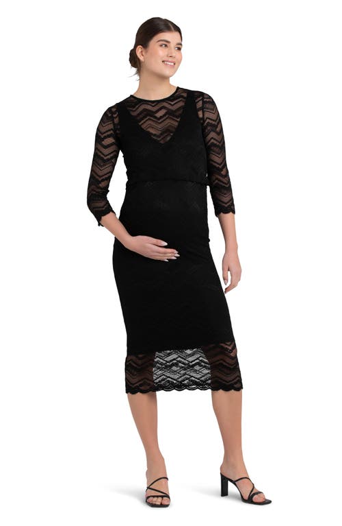 RIPE MATERNITY RIPE MATERNITY EVE LACE MATERNITY/NURSING DRESS