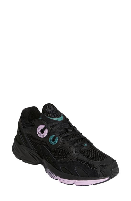 Adidas Originals Astir Lace-up Sneakers In Black/ Black/ Clear Lilac