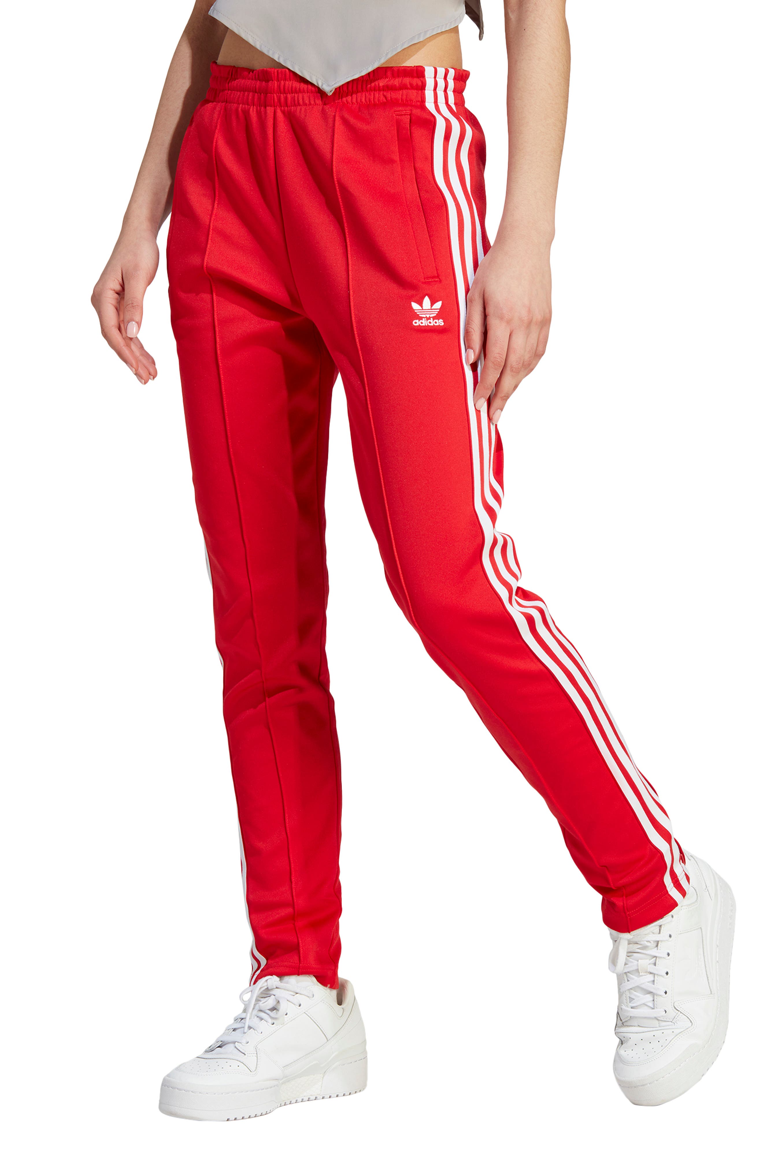 adidas Big Trifoil Sweat Pants Red/White