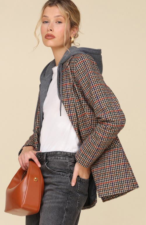 Shop Avec Les Filles Plaid Dickey Blazer In Red/yellow Plaid