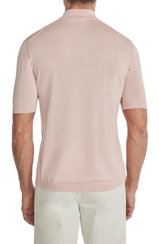 Shop Jack Victor Tupper Organic Cotton & Silk Polo In Pink