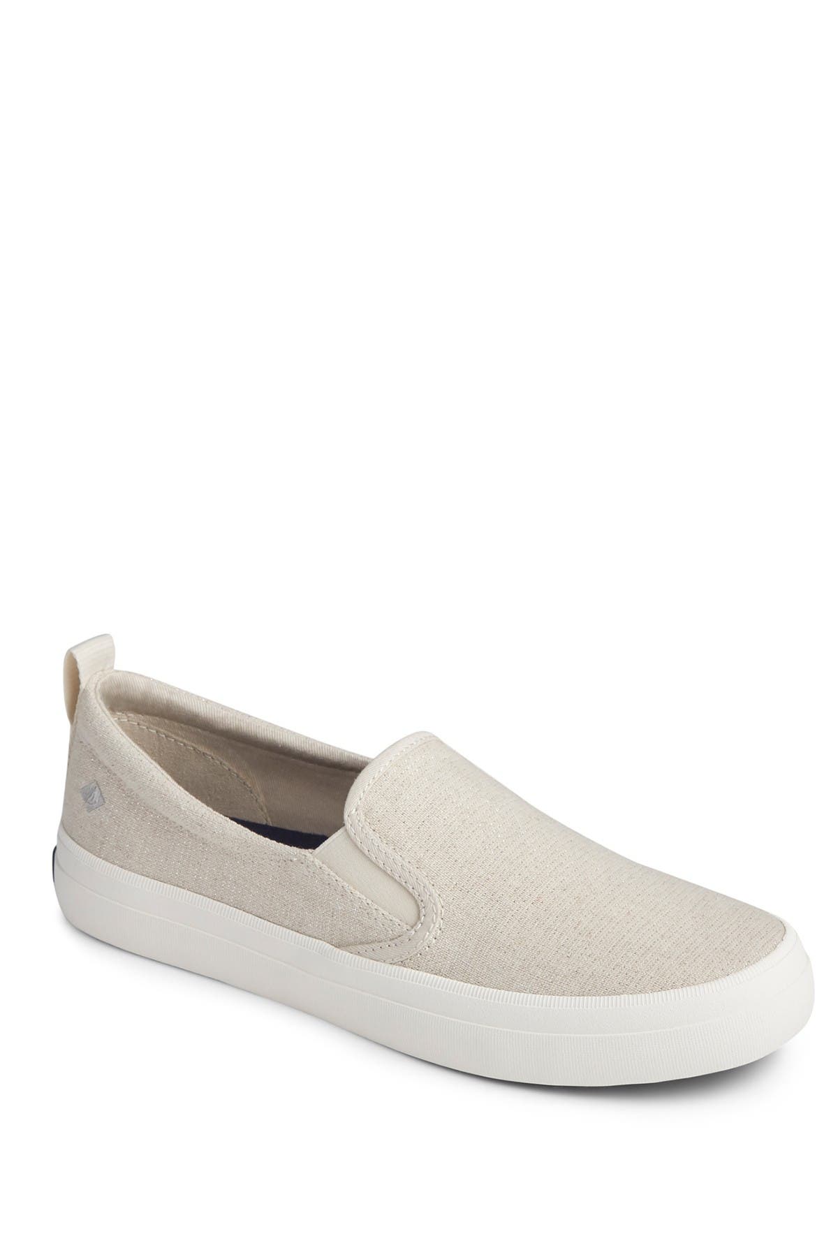 women's crest twin gore sparkle stripe linen sneaker