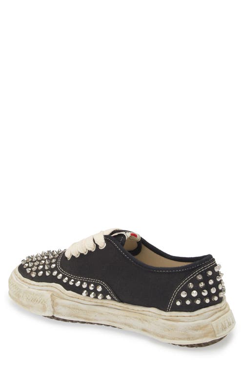 Miharayasuhiro Baker Og Sole Studded Canvas Low-top Sneaker In Black