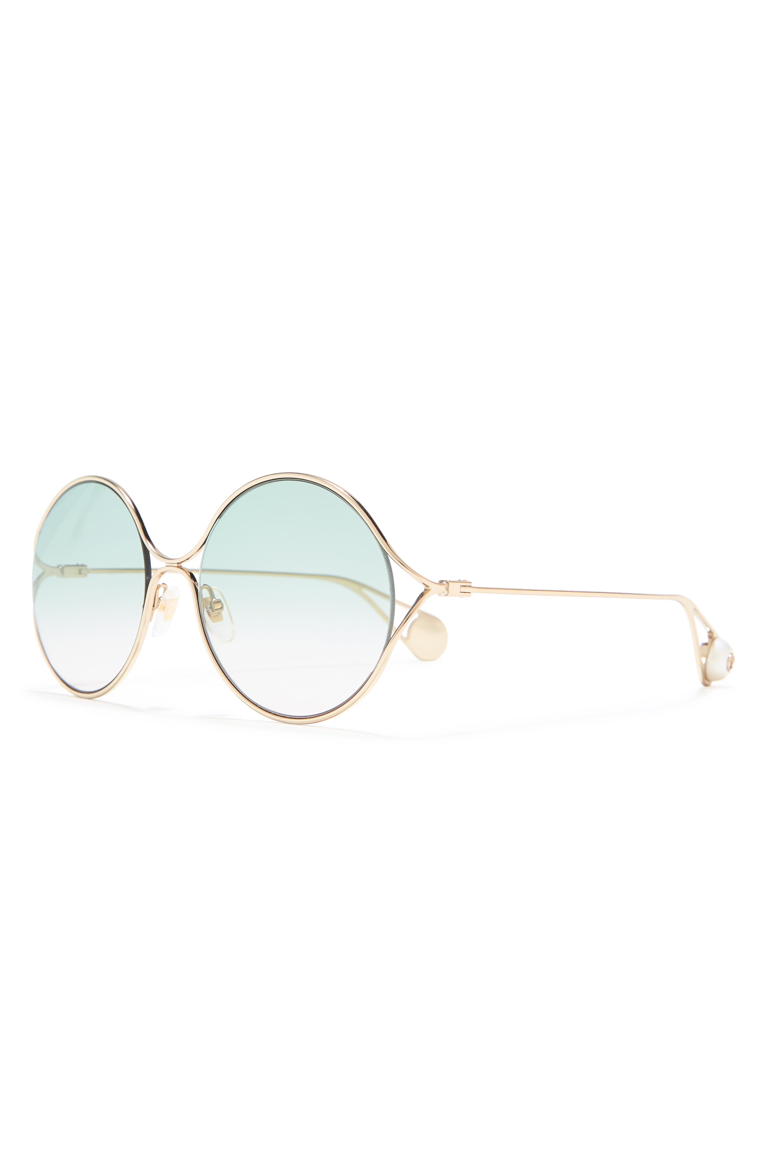 58mm gradient round sunglasses gucci