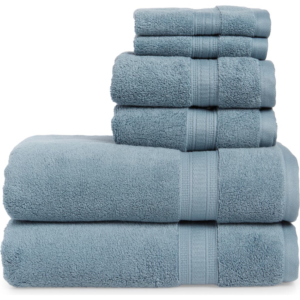 Nordstrom Rack 6-piece Zero Twist Bath Towel Set In Blue