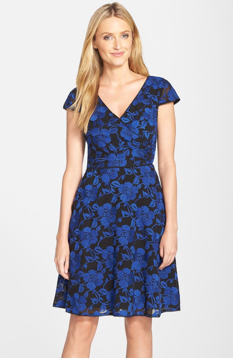 Adrianna Papell Print Chiffon Fit & Flare Dress | Nordstrom