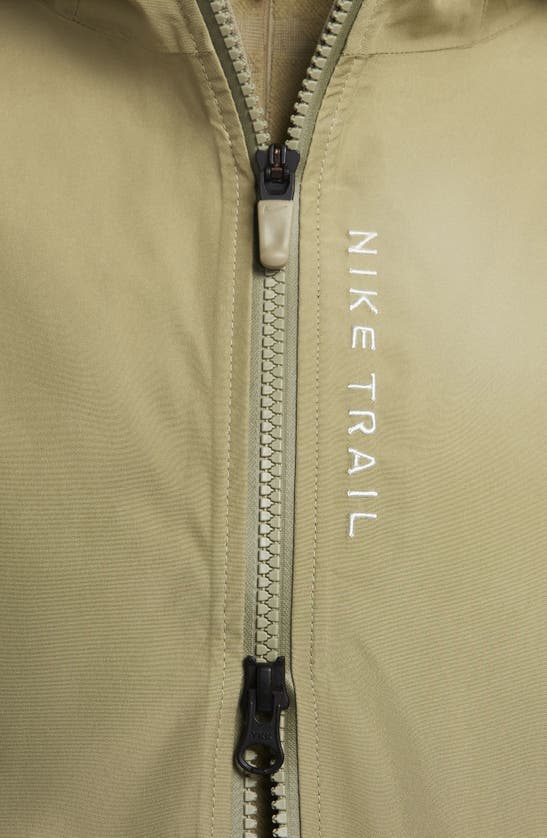 Shop Nike Gore-tex® Infinium™ Packable Trail Running Jacket In Neutral Olive/ Sea Glass