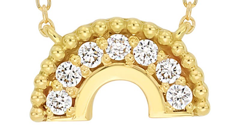 Shop Bony Levy Diamond Rainbow Necklace In 18k Yellow Gold