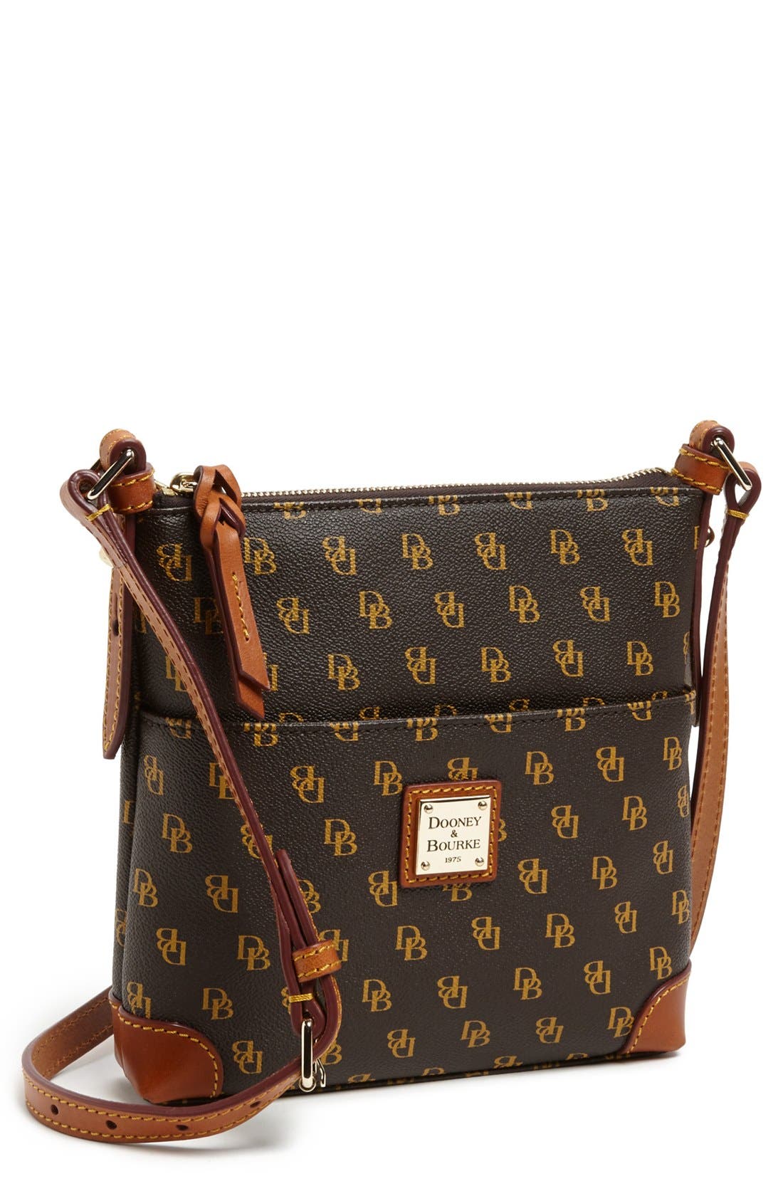 Dooney & Bourke 'Letter Carrier' Logo Print Leather Crossbody Bag Nordstrom
