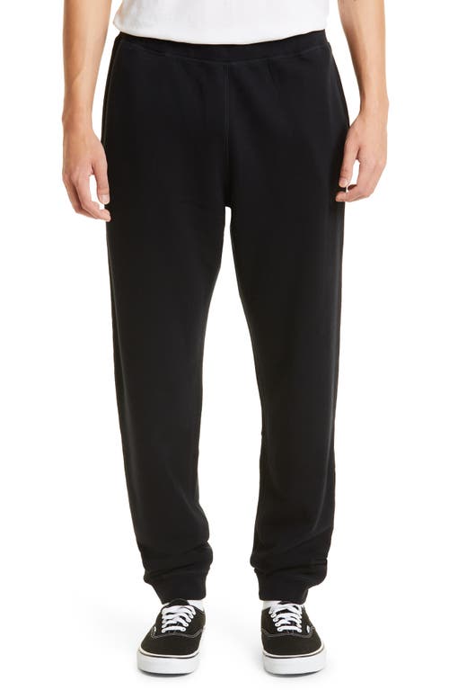 Sunspel Men's Cotton French Terry Joggers in Black