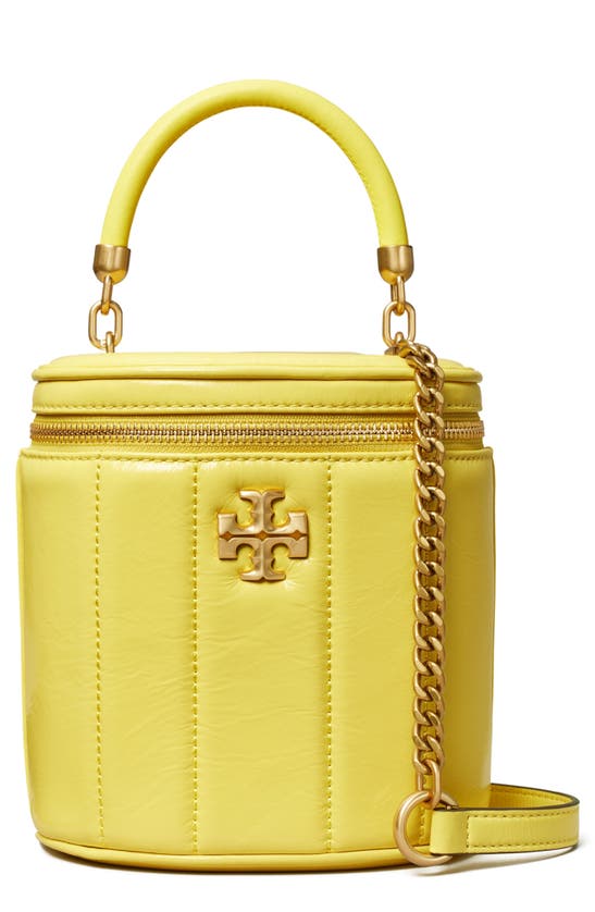 TORY BURCH: Kira bag in quilted leather - Lemon