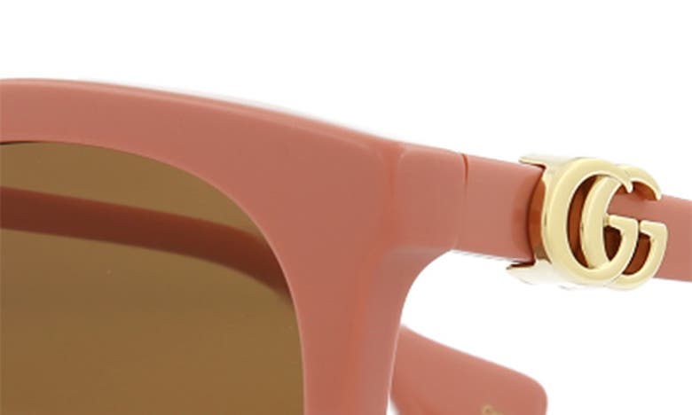 Shop Gucci 55mm Cat Eye Sunglasses In Pink Pink Brown