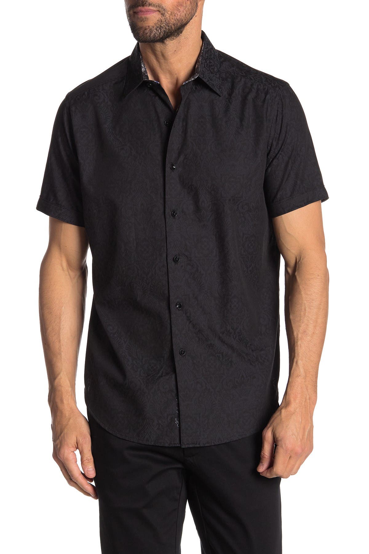 Robert Graham Mens Booker Short Sleeve Slim Fit Shirt