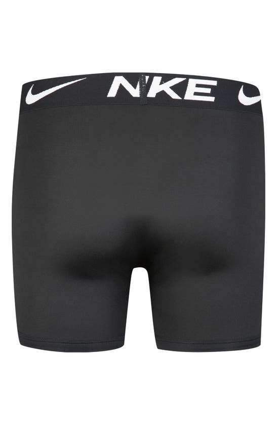 Nike Kids' Essential Dri-fit Micro Assorted 3-pack Boxer Briefs In Black / Dark Gray