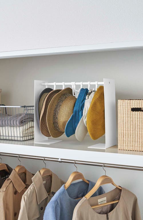 Yamazaki Hat Hanging Organizer In White