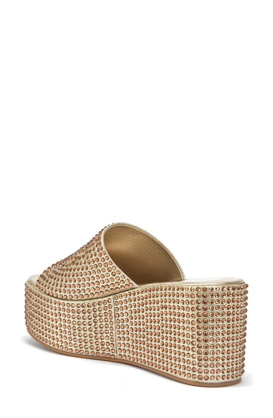 Shop Azalea Wang Arachna Platform Slide Sandal In Gold