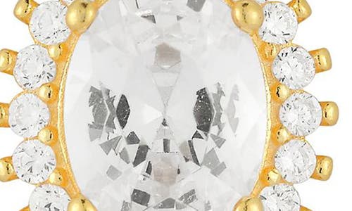 Glaze Jewelry Cz Stud Earrings & Pendant Necklace Set In Gold