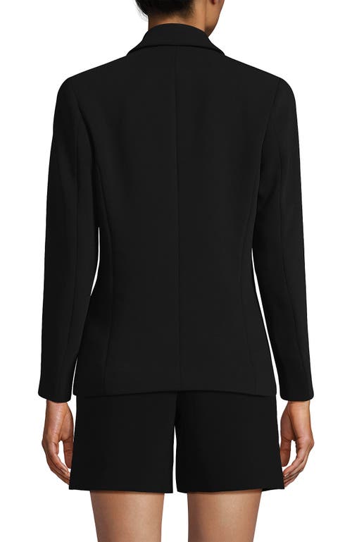 Shop Lands' End Crepe Blazer In Black