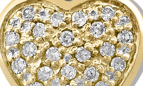 Effy Sterling Silver & 14k Gold Diamond Embellished Heart Pendant Necklace In Silver/gold