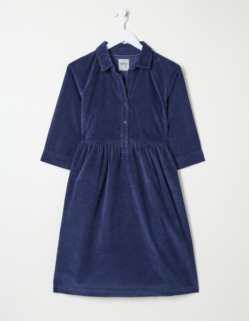 Shop Fatface Sara Bubble Cord Dress In Dark Navy