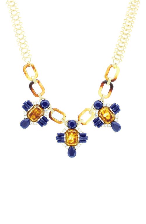 Shop Olivia Welles Jada Link Necklace In Gold/tortoise