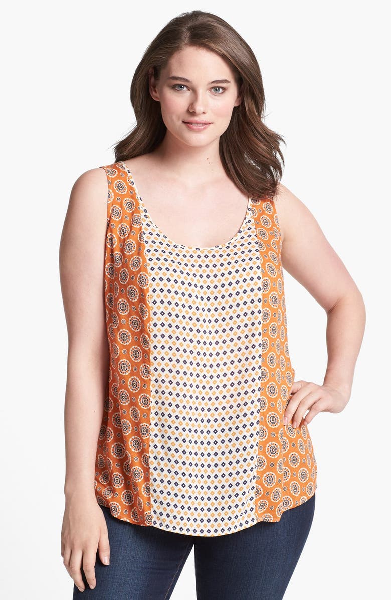 Lucky Brand 'Caelyn' Mixed Print Tank (Plus Size) | Nordstrom