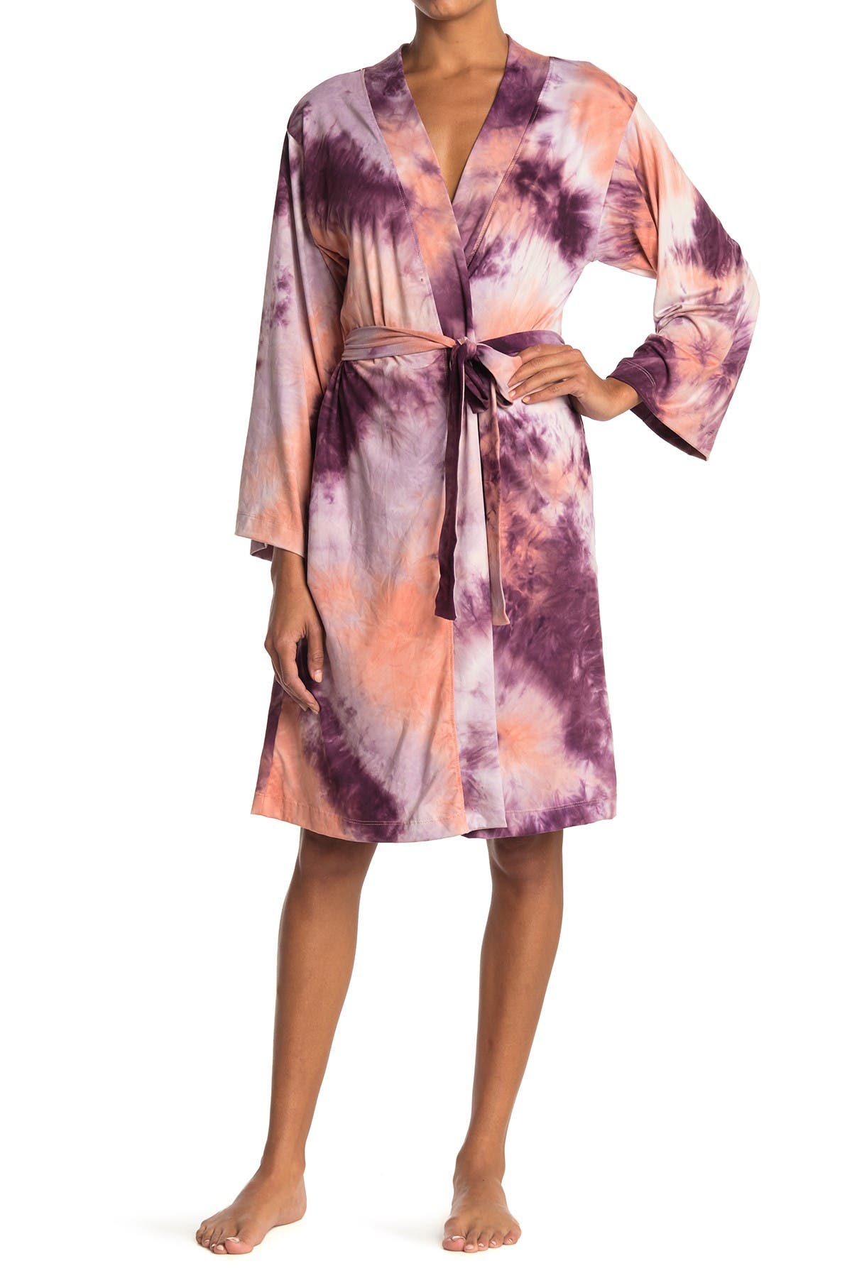 Click to view more detailed imagery on our partner's website Socialite Tie Front Cutout Minidress In Berry Tie Dye