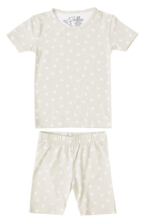 Copper Pearl Kids' Twinkle Fitted Two-Piece Short Pajamas in Open White at Nordstrom, Size 12M