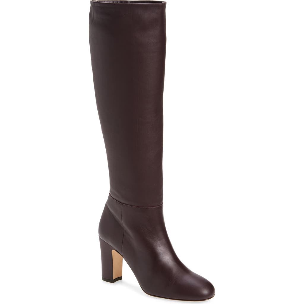 Lk Bennett Kristen Leather Boot In Bor-bordeaux
