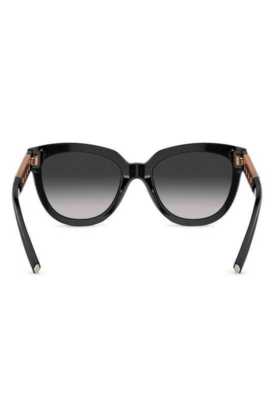 Tiffany & Co . 53mm Gradient Cat Eye Sunglasses In Black
