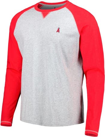 Johnnie-o Red And Heather Gray St. Louis Cardinals Alsen Raglan Long Sleeve  T-shirt for Men
